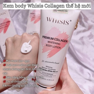Kem Dưỡng Thể Trắng Da WHISIS Chống Nắng - Premium Collagen Whitening Body Lotion 200ml