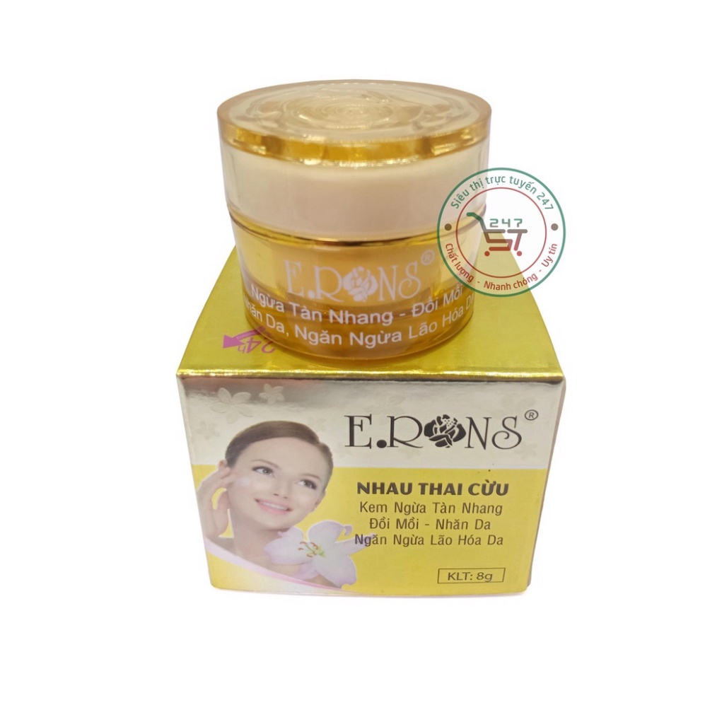 Kem Nám Tàn nhang Trắng da mờ Thâm Đồi mồi Nhăn da Ngăn ngừa lão hóa da ERons 6.8g (Vàng-Xám)