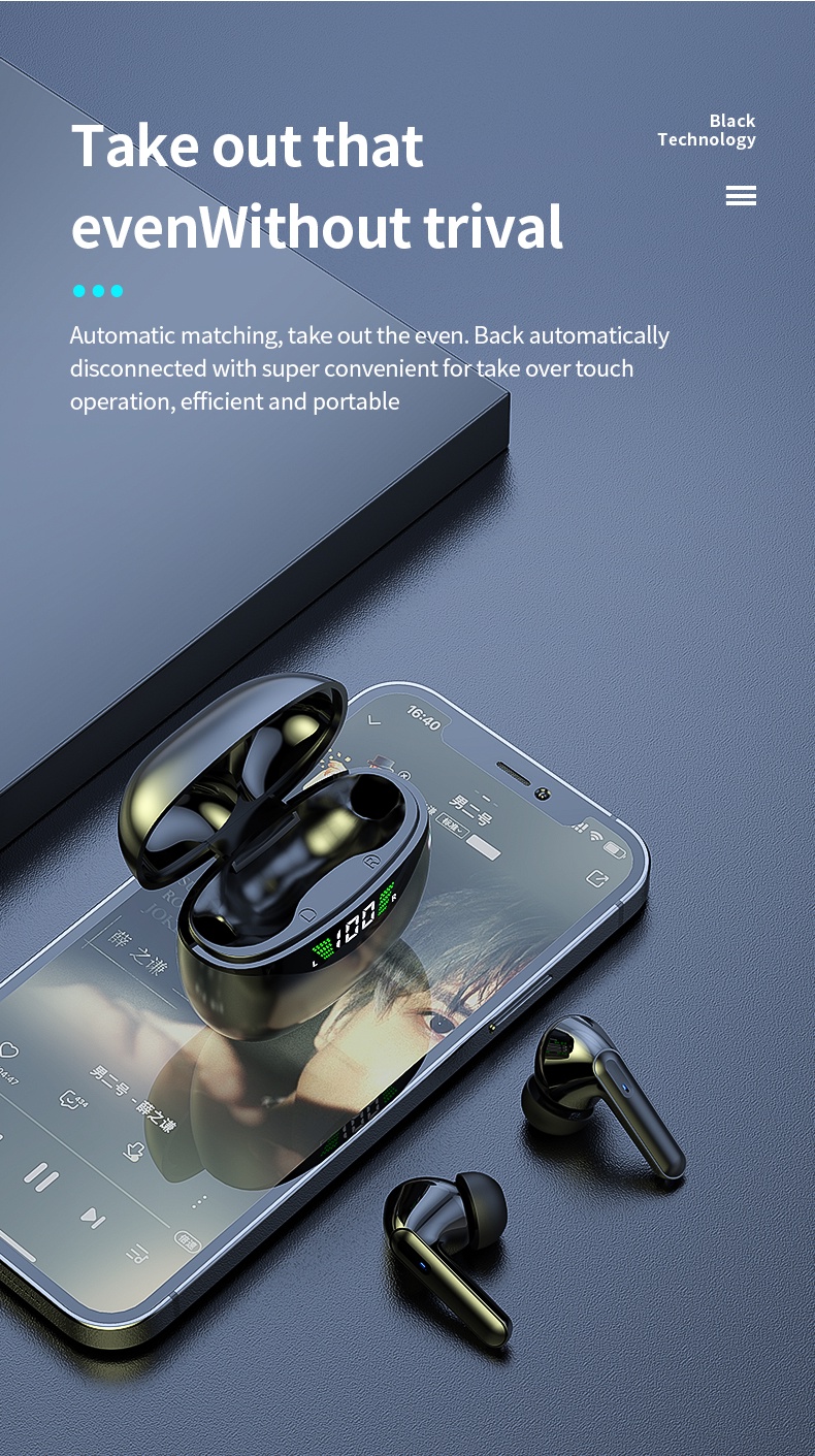 Mô tả Tai Nghe Vitog Bluetooth 5.0 Không Dây Chống Ồn Chống Thấm Nước Thích Hợp Cho Điện Thoại Android - 7