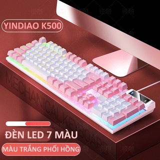 Bàn phím giả cơ gaming YINDIAO K500 Led đa màu, Phối keycaps cực đẹp - Phụ Kiện Nhất Tín