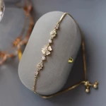 Lắc tay bạc nữ TLEE cỏ bốn lá đá trắng lấp lánh dây rút bạc 925 cao cấp TLEE JEWELRY LT0112 — ảnh 6