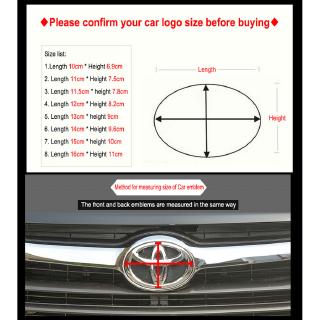 Áp dụng cho Toyota Corolla Camry RAV4 Highlander, v.v. biểu tượng phía trước hoặc biểu tượng phía sau logo mạ ABS