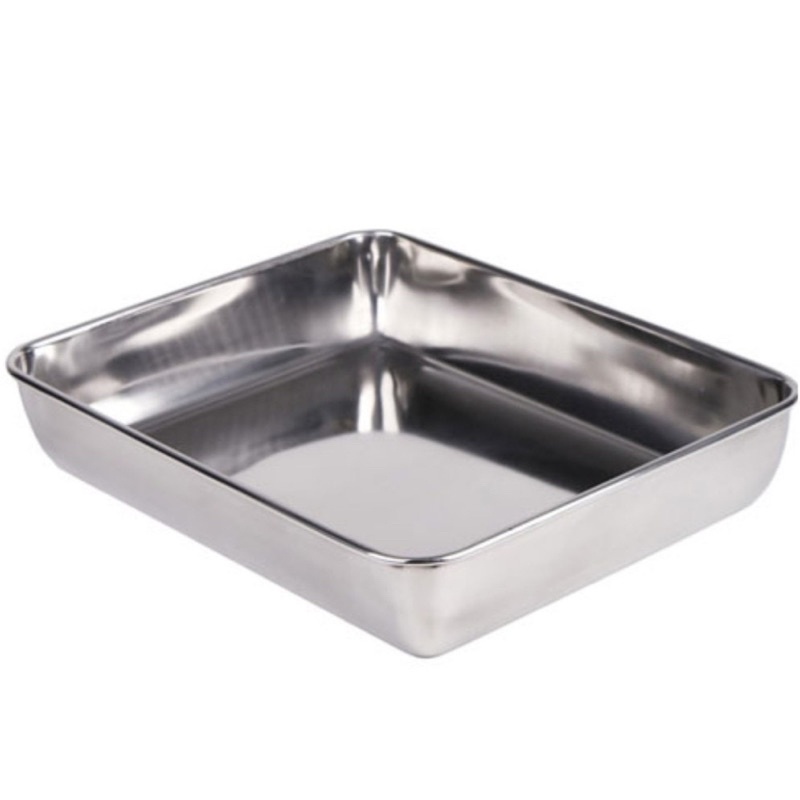 Khay đựng thức ăn chữ nhật inox 304 - khay sâu lòng dày dặn đựng đồ ăn nhiều kích thước tiện dụng.