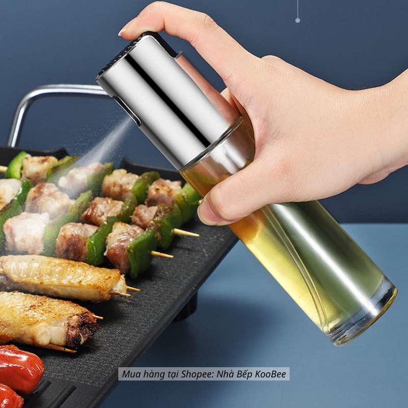 Bình Xịt Dầu Ăn Phun Sương 100ml KOOBEE – Phun Mịn, Tiết Kiệm Dầu, Dùng Cho Nồi Chiên Không Dầu (NB09)
