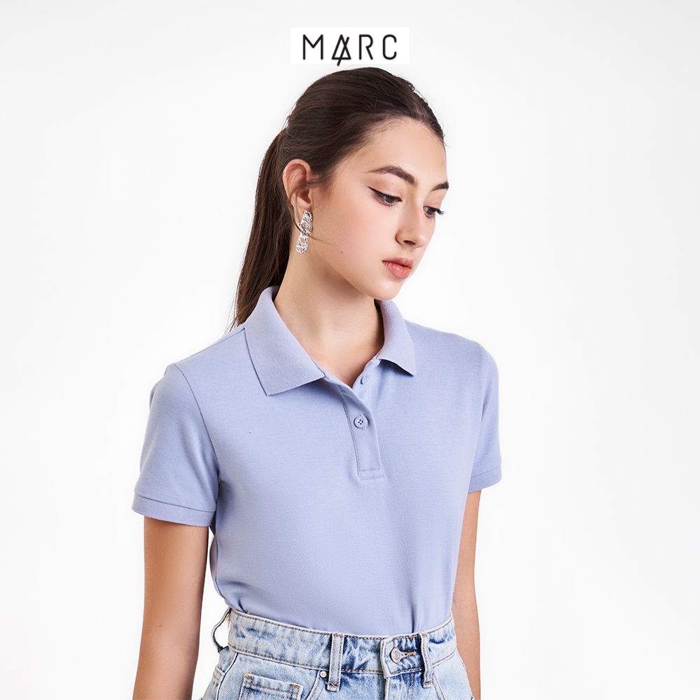 Mô tả Áo thun polo nữ MARC FASHION trơn cơ bản basic vải mềm mịn mát CBMH091822 - 7