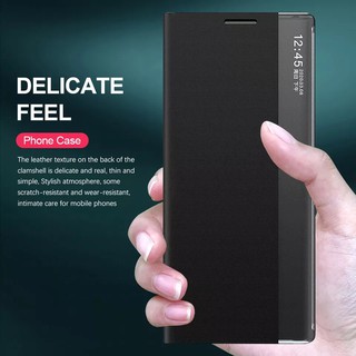 Bao Da Điện Thoại Nắp Lật Cửa Sổ Thông Minh Cho Samsung Galaxy Note 20 Ultra / Note 20 / Note 10 Plus