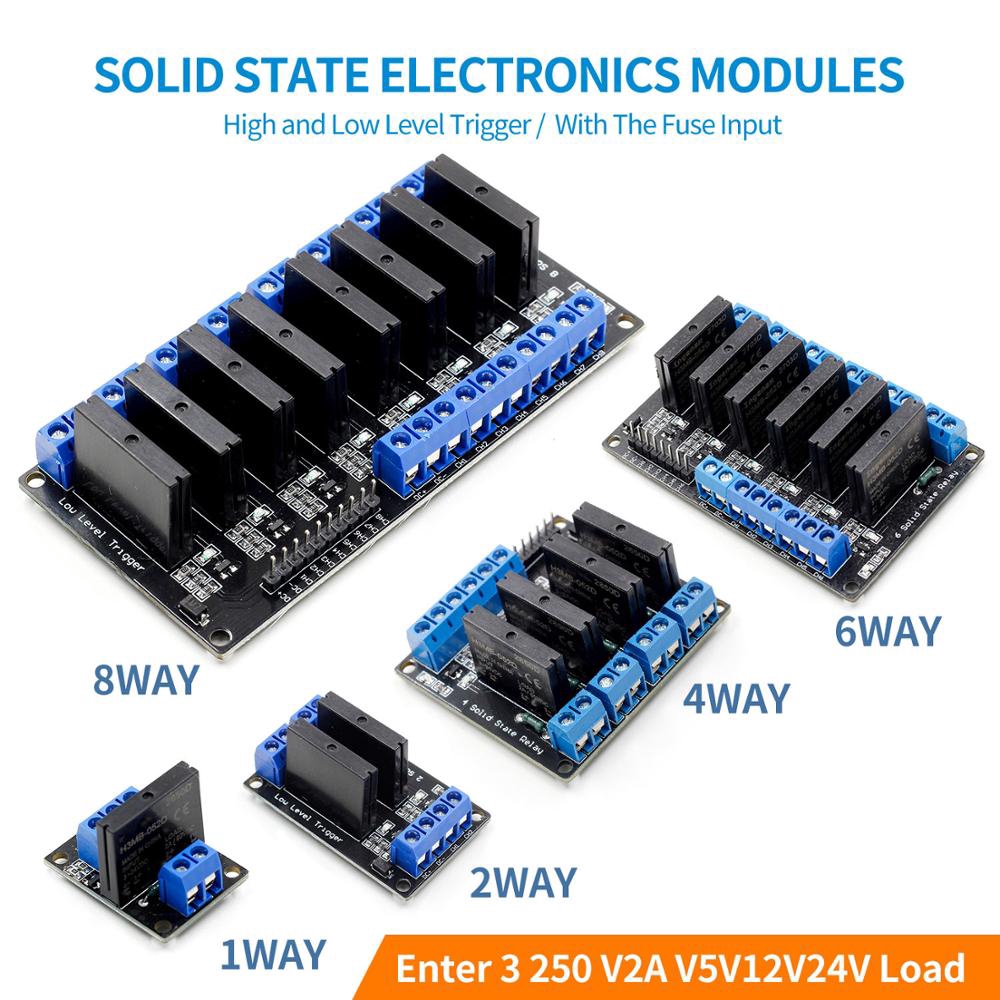 1pcs 1 2 4 6 8 Channel 3V-24V DC Relay Module Solid State Low Level SSR ...