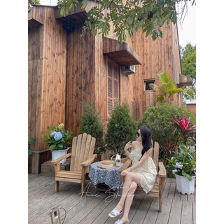 Váy ren cổ yếm màu be_Sara Dress_Anne Studio