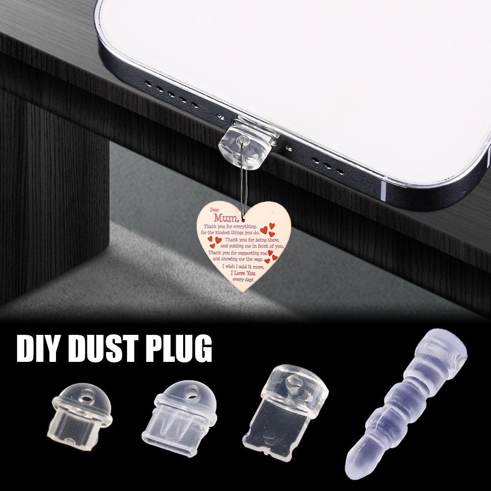 Set 1 / 3 Nút Bịt Cổng Sạc Tai Nghe / Điện Thoại Di Động DIY Chống Mài Mòn Chống Bụi Có Lỗ Cắm Lỗ Thông Dụng Cho Android