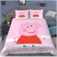 ST2 Peppa Pig Anime 3in1 Bộ Chăn Ga Gối Chăn Ga Gối Phòng Ngủ Thoải Mái Có Thể Giặt Được Nhà Phù Hợp Với TS2