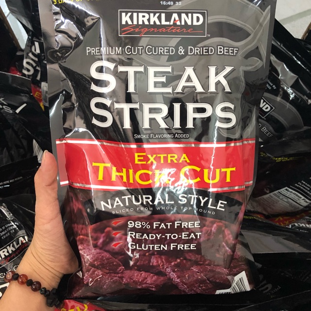 Thịt Bò khô Kirkland Signature™ Steak Strips Extra Thick Cut (12oz340g