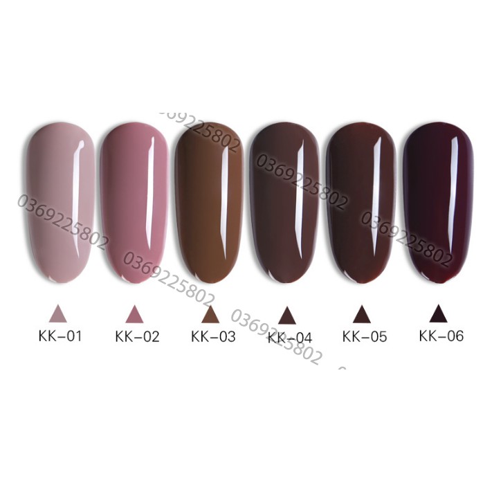 [Thanh lý đổi bảng màu] Sơn gel AS mocha KK chọn lẻ 6 màu chai 15ml