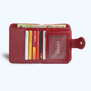 Ví Da Gấp Ngang HAVIAS Da Bò thật Nappa unisex kết hợp khoá ẩn Zipped LOM