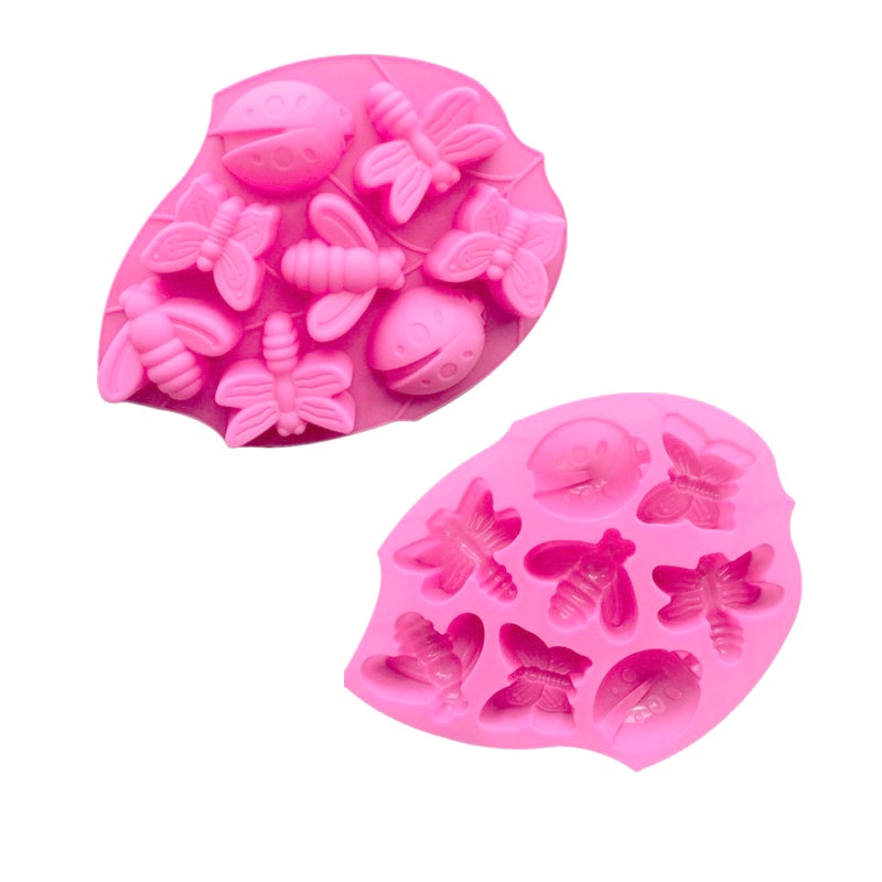 Khuôn Silicone 8 Ngăn Hình Bướm Làm Xà Phòng