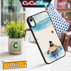 Ốp iphone mặt kính cường lực dẻo nano siêu bền - Hạnh phúc lứa đôi độc đáo sáng tạo