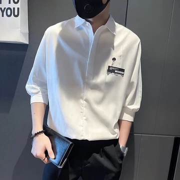 Áo Sơ Mi Nam Tay Ngắn Màu Sắc Đơn Giản Phong Cách Hàn Quốc áo sơ mi trắng simple áo nam đẹp áo dài tay fashion áo nam có cổ from rộng áo nam form rộng bigsize