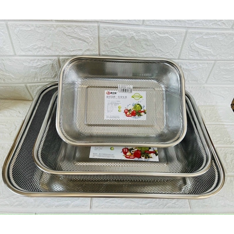 rổ inox 304 dày dạng đục lỗ siêu dày 3 sz | Shopee Việt Nam