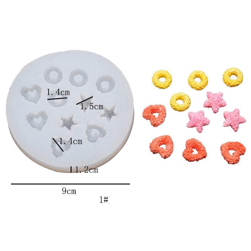 Khuôn silicone Làm Bánh Kẹo Mềm/Sô Cô La/Kẹo Mềm Hình Trái Tim/Ngôi Sao DIY