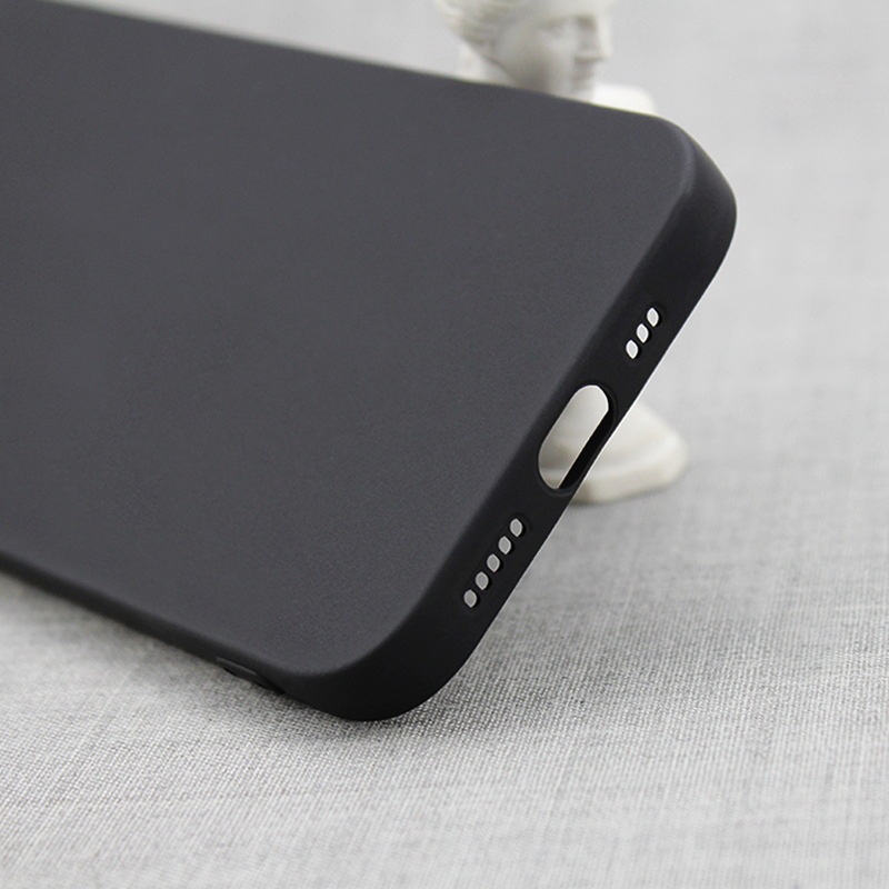 Ốp lưng Iphone đen silicon dẻo cạnh vuông cho iphone 7/7plus/8/8plus/x/xr/xs/11/12/pro/max/plus/promax