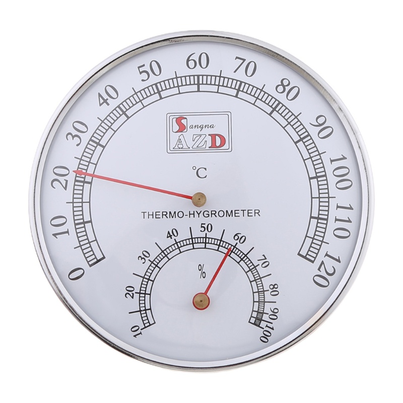 Đồng Hồ Đo Nhiệt Độ Độ Ẩm Phòng Xông Hơi 2 Trong 1 0-120°C Đèn Cơ Khí