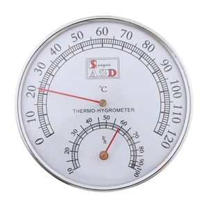 Đồng Hồ Đo Nhiệt Độ Độ Ẩm Phòng Xông Hơi 2 Trong 1 0-120°C Đèn Cơ Khí