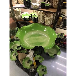Bát Sen Thả Hoa Xanh ngọc Bát Tụ Lộc đồ thờ cúng gốm sứ đề ban thần tài hút tài lộc