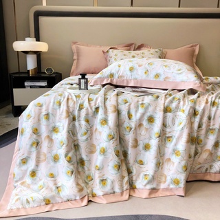 Bộ Chăn Ga Gối Lụa Satin Thái 5 Món Cao Cấp – Ga Giường 1m6/1m8 x 2m, Tặng Vỏ Gối Ôm