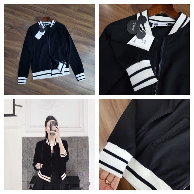 Áo Khoác Bomber Zara | Shopee Việt Nam