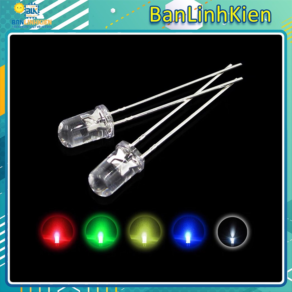 Bộ 10 đèn LED 5mm siêu sáng đầy đủ các màu | Shopee Việt Nam