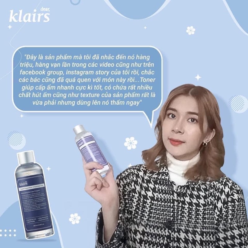 [HÀNG CTY CÓ TEM PHỤ] TONER CẤP ẨM KLAIRS SUPPLE PREPARATION FACIAL 180ML