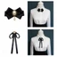 OXXGGKAO Giả Ngọc Trai Ruy Băng Thổ Cẩm Pin Tie Vintage Pre-Tied Cổ Trang Sức Nơ Áo Sơ Mi Cà Vạt Kẹp Cho Nữ G