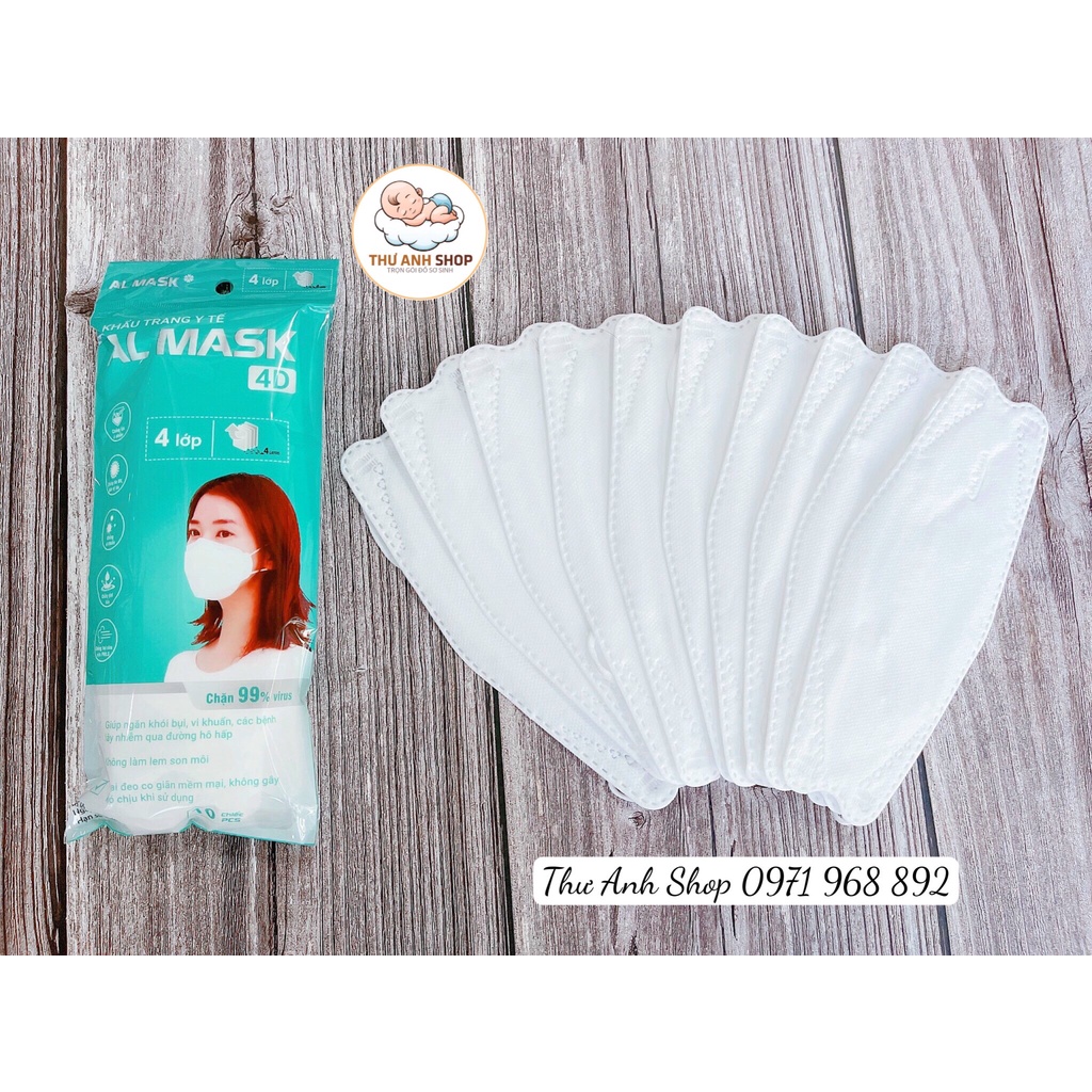 Sỉ 1 thùng 300 cái Khẩu trang y tế 4 lớp AL Mask | Shopee Việt Nam