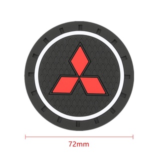 Set 2 Miếng Lót Cốc Nước Trên Xe Hơi Bằng Silica Gel Chống Trượt Dành Cho Mitsubishi Xpander Mirage Lancer Pajero ASX Outlander