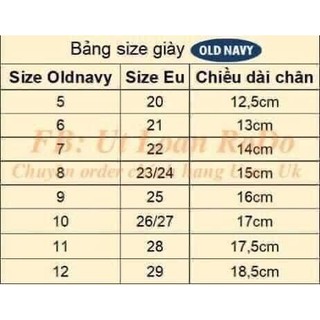 Giày nhựa dẻo bé gái Old Navy mua sale US