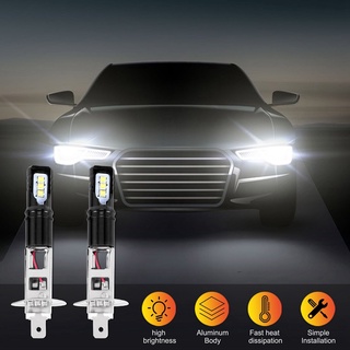 Bộ bóng đèn pha LED 2X H1 6000K màu trắng siêu sáng 6000LM DRL có độ cao