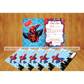 THIỆP MỜI SINH NHẬT NGƯỜI NHỆN-SET 10 THIỆP