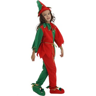 ❤COD❤Trẻ Em Trang Phục Giáng Sinh Trẻ Em Giáng Sinh Yêu Tinh Trang Phục Hóa Trang Bé Gái Bé Trai Ông Già Noel Đảng Lạ Mắt Trang Phục