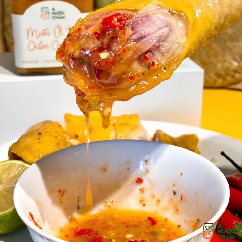 Muối chấm thịt nướng -muối ớt đỏ, sốt chấm BQQ, nước chấm hải sản,...- thương hiệu A Nước Chấm