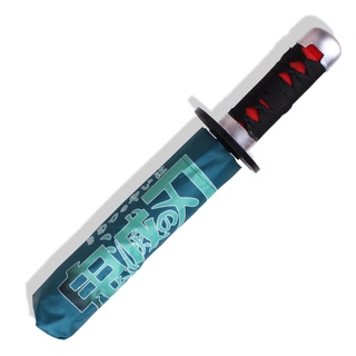 GC9 Demon Slayer Nichirin Sword Umbrella Rain or Shine Tanjirou Zenitsu Shinobu Ba Gấp Chống Tia UV Quà Tặng CG9