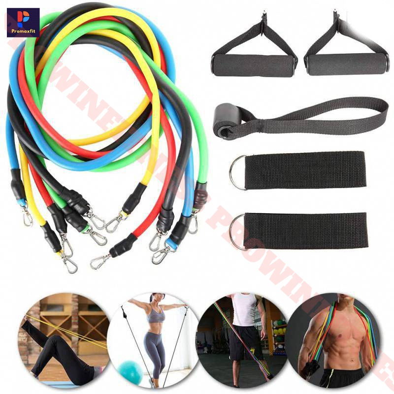 Ảnh Dây kháng lực ngũ sắc tập gym yoga Prowin Fitness chất liệu cao su đàn hồi co giãn 4