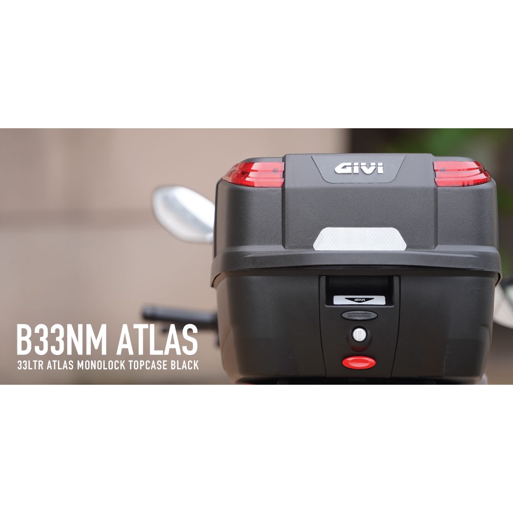 Thùng sau xe máy GIVI B33NM chống nước tuyệt đối - Bảo hành chính hãng 2 năm