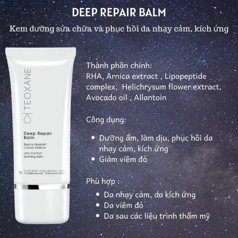 KEM DƯỠNG PHỤC HỒI DA TREATMENT TEOXANE DEEP REPAIR BALM