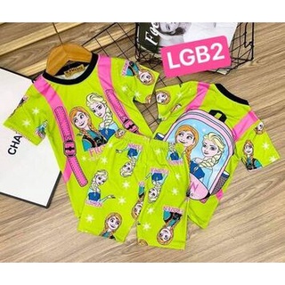 [7-9kg] Bộ lửng thun lạnh 3D bé gái chất đẹp mềm mịn mát size nhí
