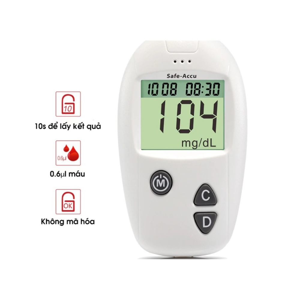 Ảnh Máy Đo Đường Huyết Sinocare Safe Accu - 50 Que Và 50 Kim 4