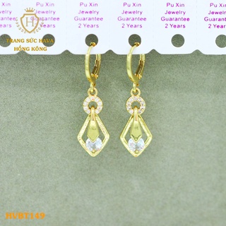 [BÁN CHẠY] Bông Tai Nữ Titan, Khuyên Tai Dáng Dài Đính Đá Xi Mạ Vàng 24k Cao Cấp - Trang Sức Hava