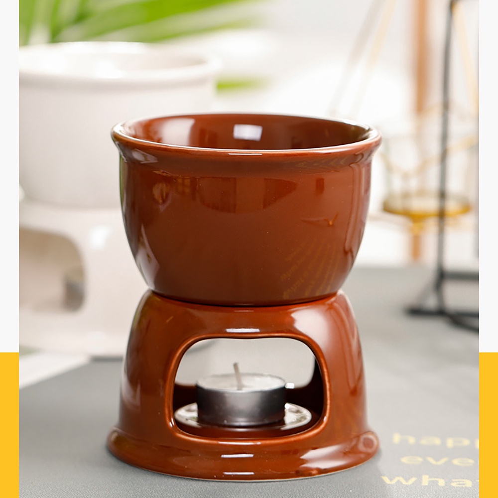 Bộ nồi sứ nấu socola/phô mai tan chảy kèm bát đựng kèm 2 nĩa tiện dụng