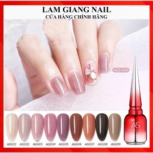SET Sơn gel AS NHŨ THẠCH MỚI mã AGG 9 chai đỏ nhọn 15ml siêu HOT siêu xịn