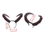 Yoo Gothic Halloween Cosplay Phụ Kiện Tóc Thực Tế Đen Đỏ Dài Quỷ Sừng Băng Đô Carnival Đảng Bandana Hairb