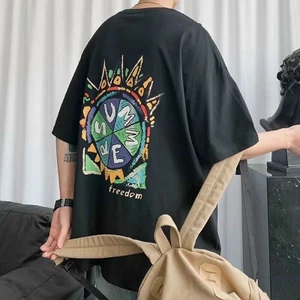 Áo thun nữ nam unisex tay lỡ form rộng freesize màu đen trắng đỏ mận - summer resume