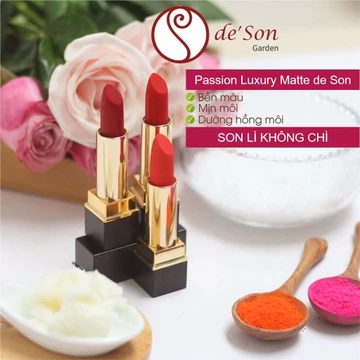 M23 Son Thỏi Lì Handmade Passion Luxury Matte De' Son Garden Lipstick ko Chì Siêu Lì 5g 6
